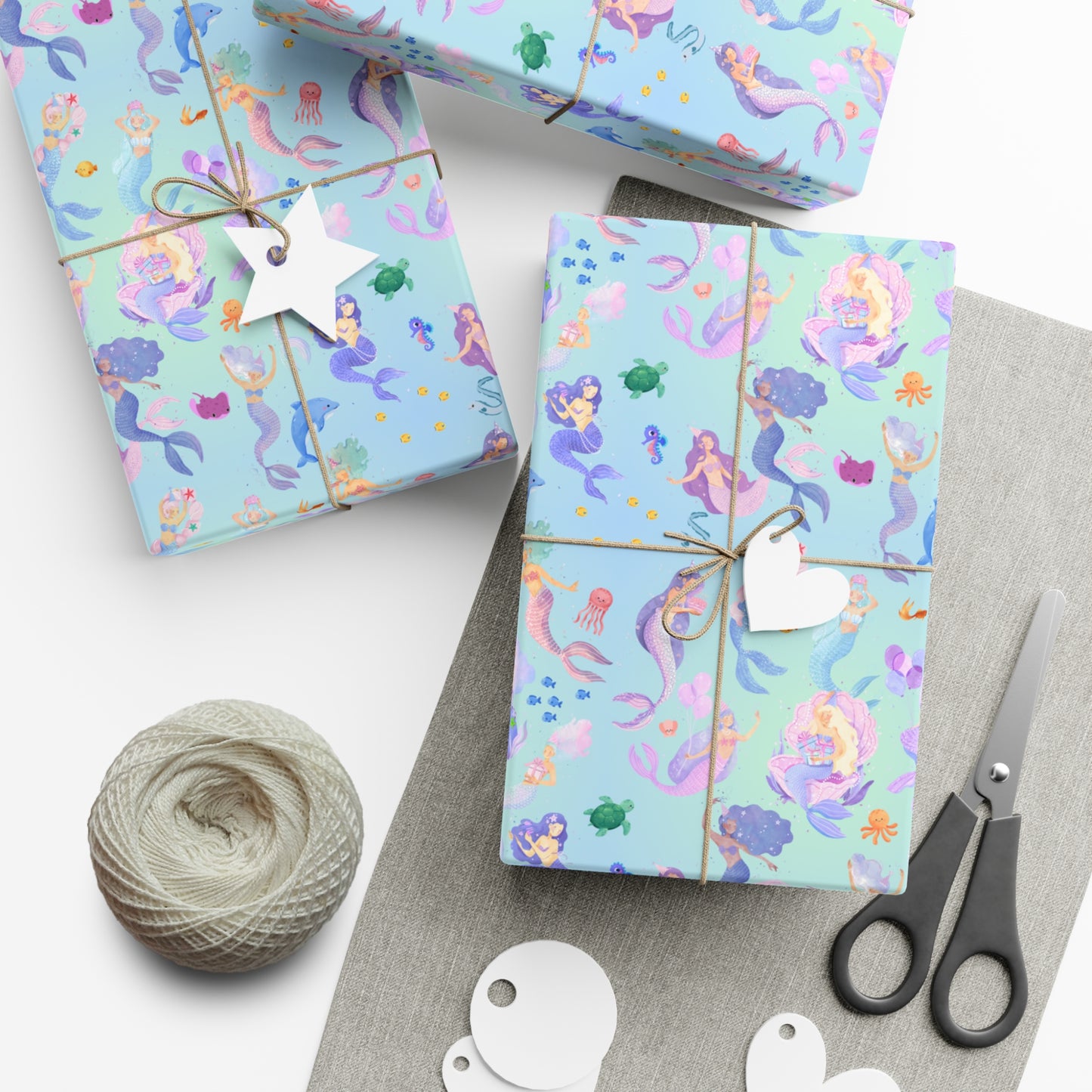 Mermaid Party Gift Wrap Papers