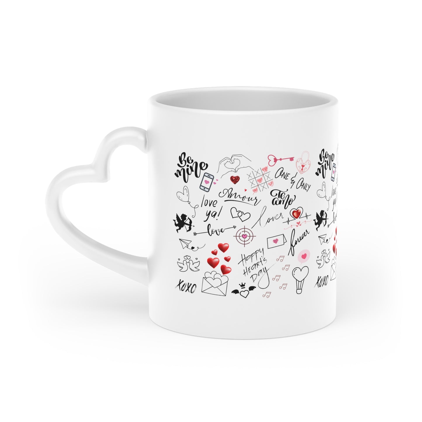 Love Language Heart-Shaped Mug