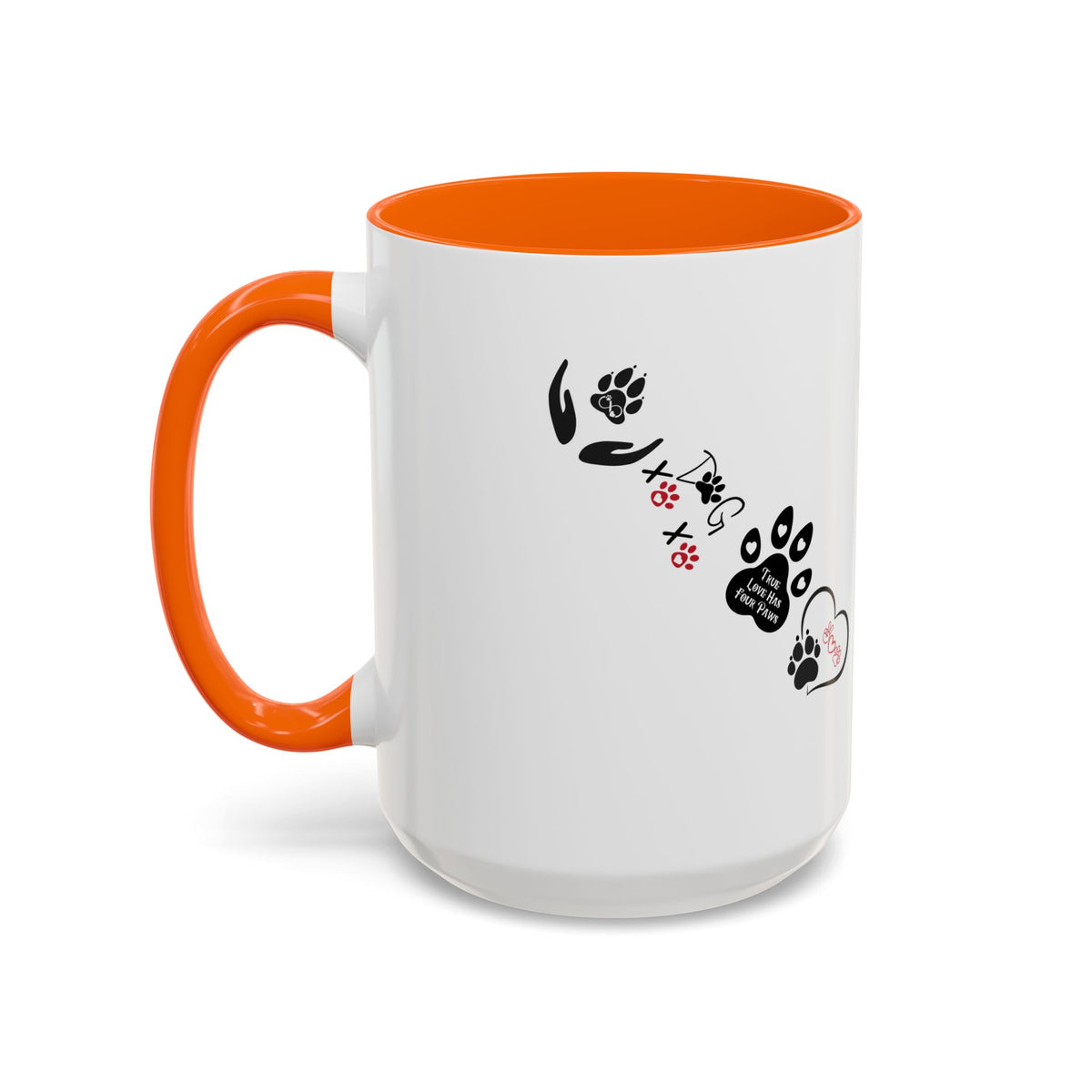 Dogs & Hearts Coffee Cup | Heart-Shaped Mug — Four Paws Heart-Shaped