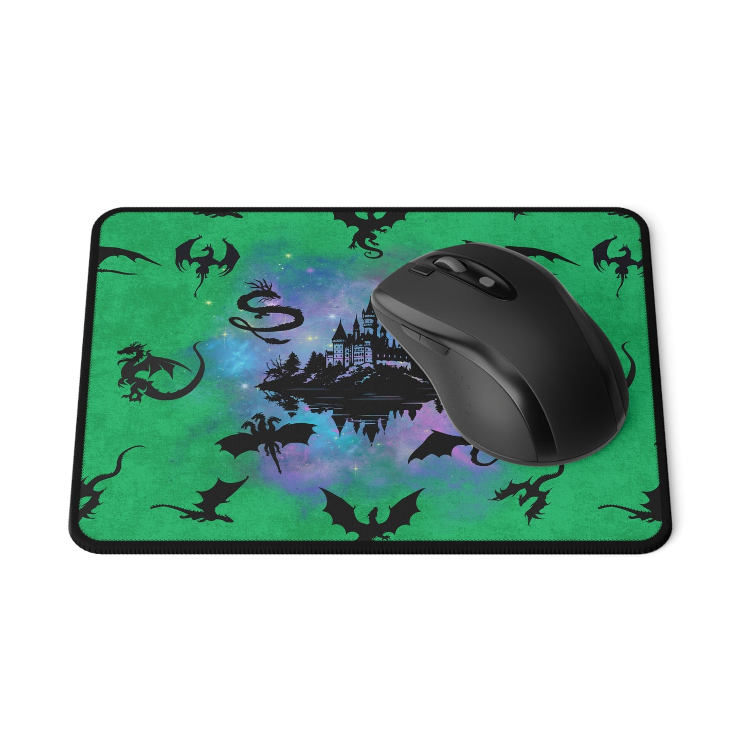 World of Dragons Mouse Pad | Green Gothic Gaming Pad