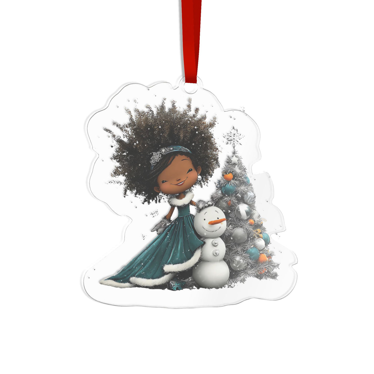 Christmas Tree Girl Acrylic Ornament