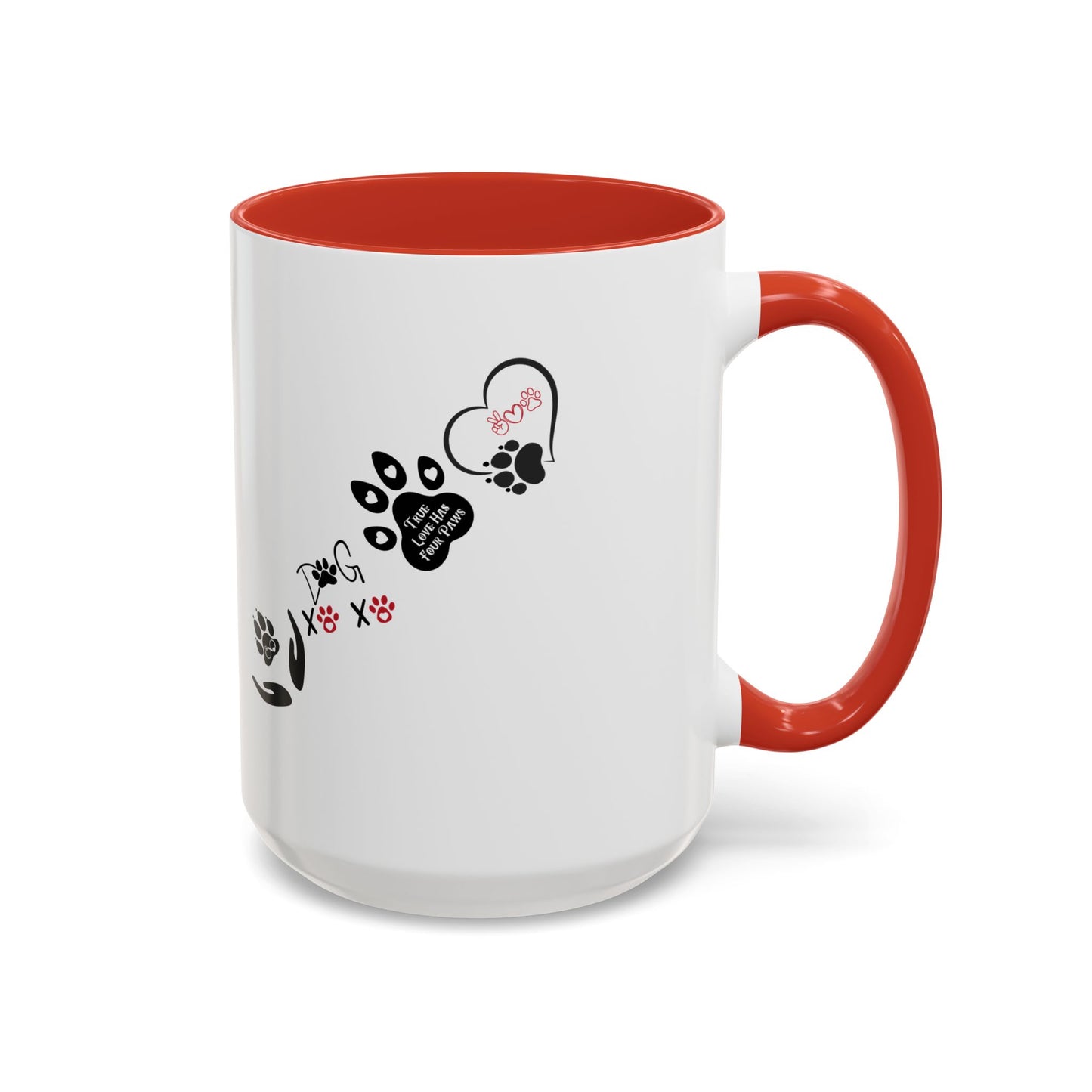 Dogs & Hearts Coffee Cup | Heart-Shaped Mug — Four Paws Heart-Shaped