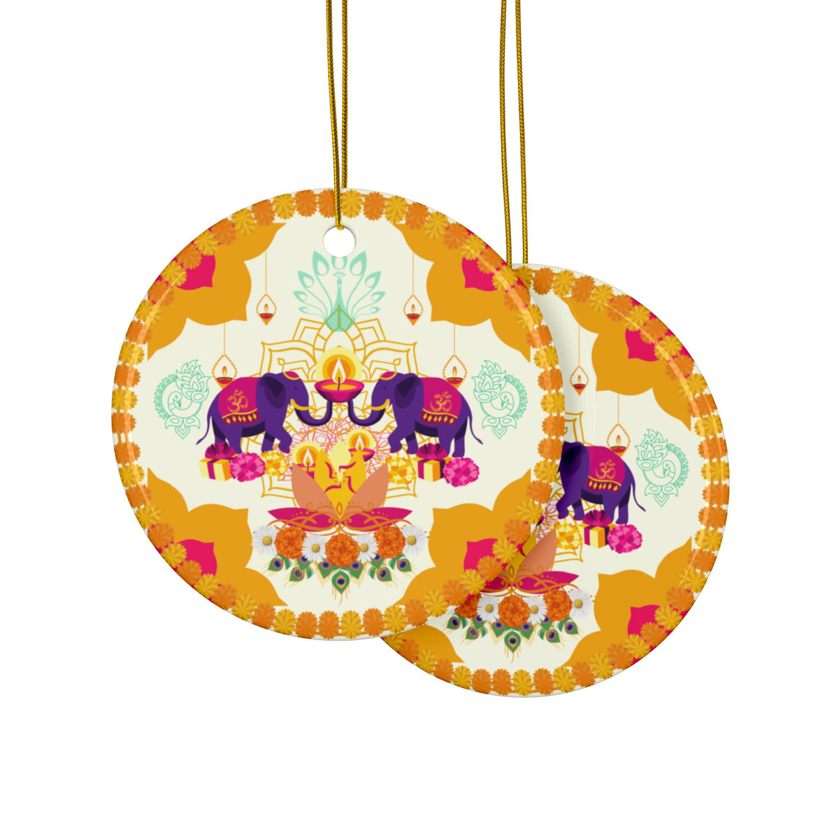 Elephant by Light | Heirloom Ceramic Ornaments (1pc, 3pcs)