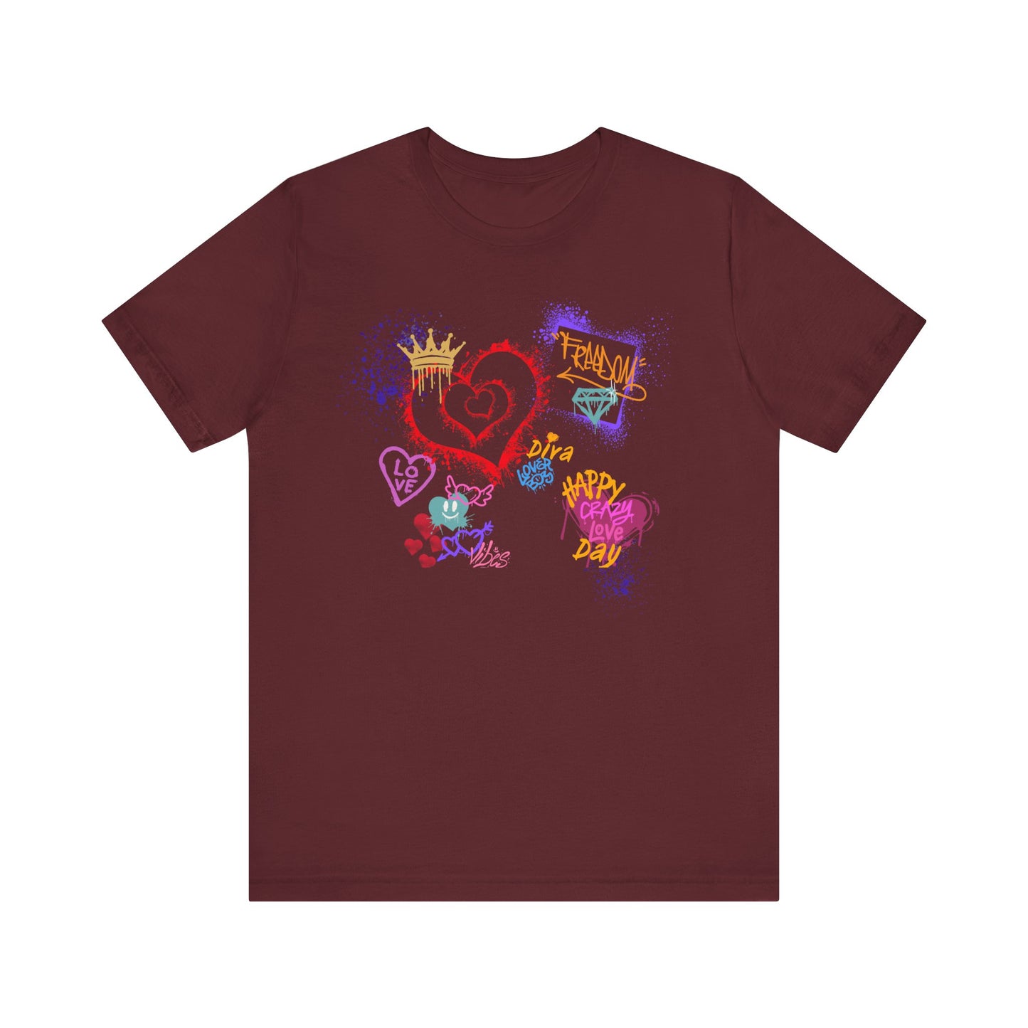 Love Graffiti | wall Art Love Notes Unisex Jersey Tee