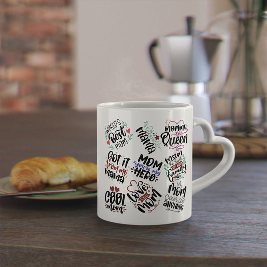 Mom Life Heart Mug — "World's Best Mom / Cool Mom" Gift