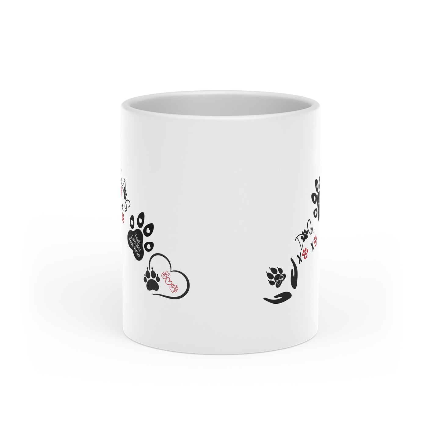 Dogs & Hearts Coffee Cup | Heart-Shaped Mug — Four Paws Heart-Shaped