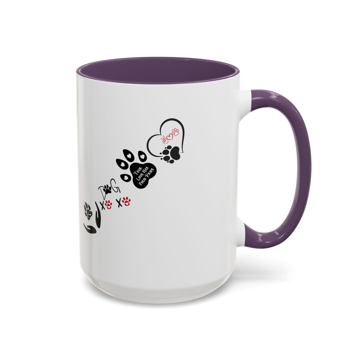 Dogs & Hearts Coffee Cup | Heart-Shaped Mug — Four Paws Heart-Shaped