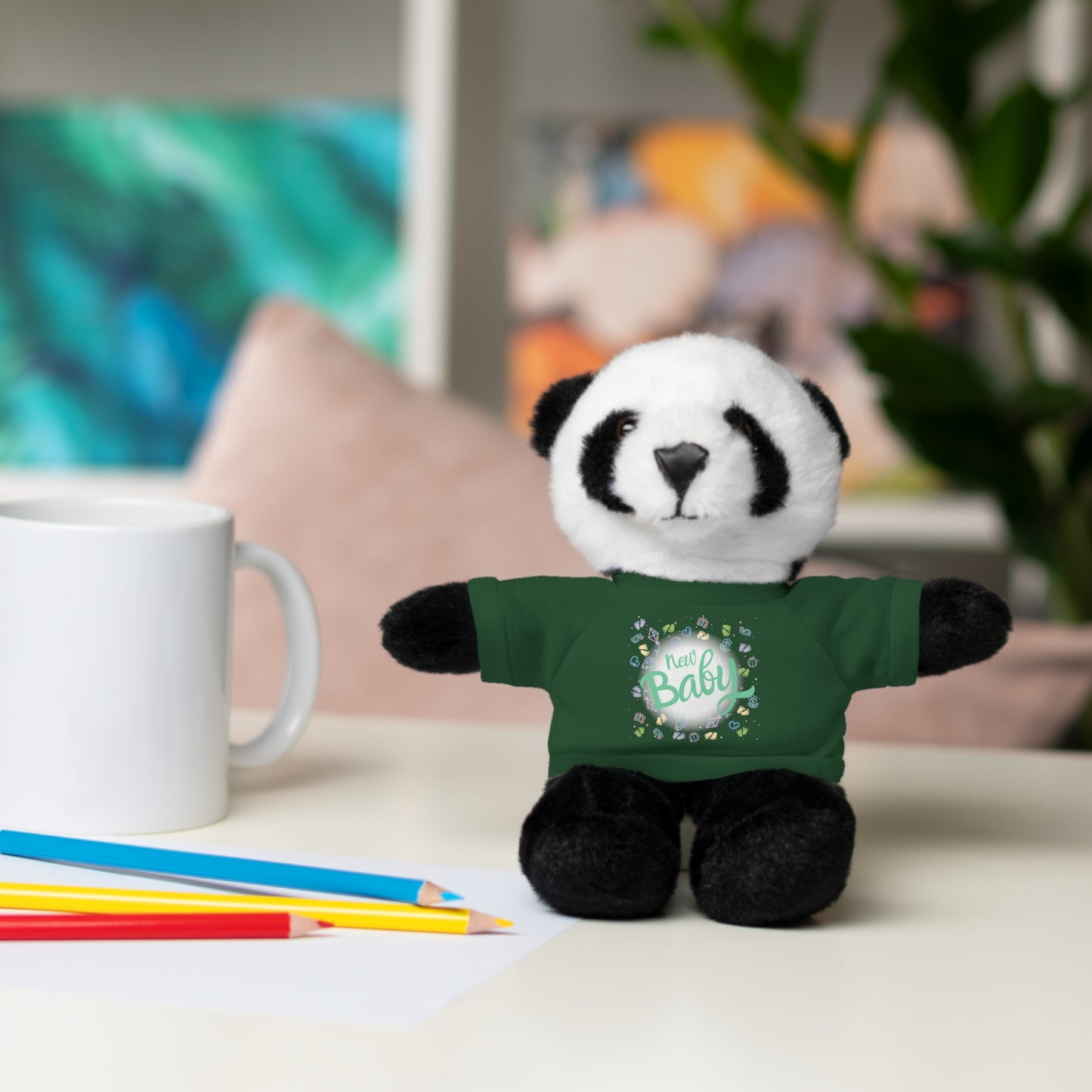 New Baby | Plush Toy with T-Shirt (10 Colors, 6 Animals)