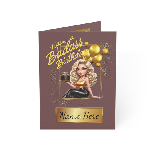 Badass Birthday (Hottie) Cards | Custom B-Day | Bombshell (1, 10 pcs)