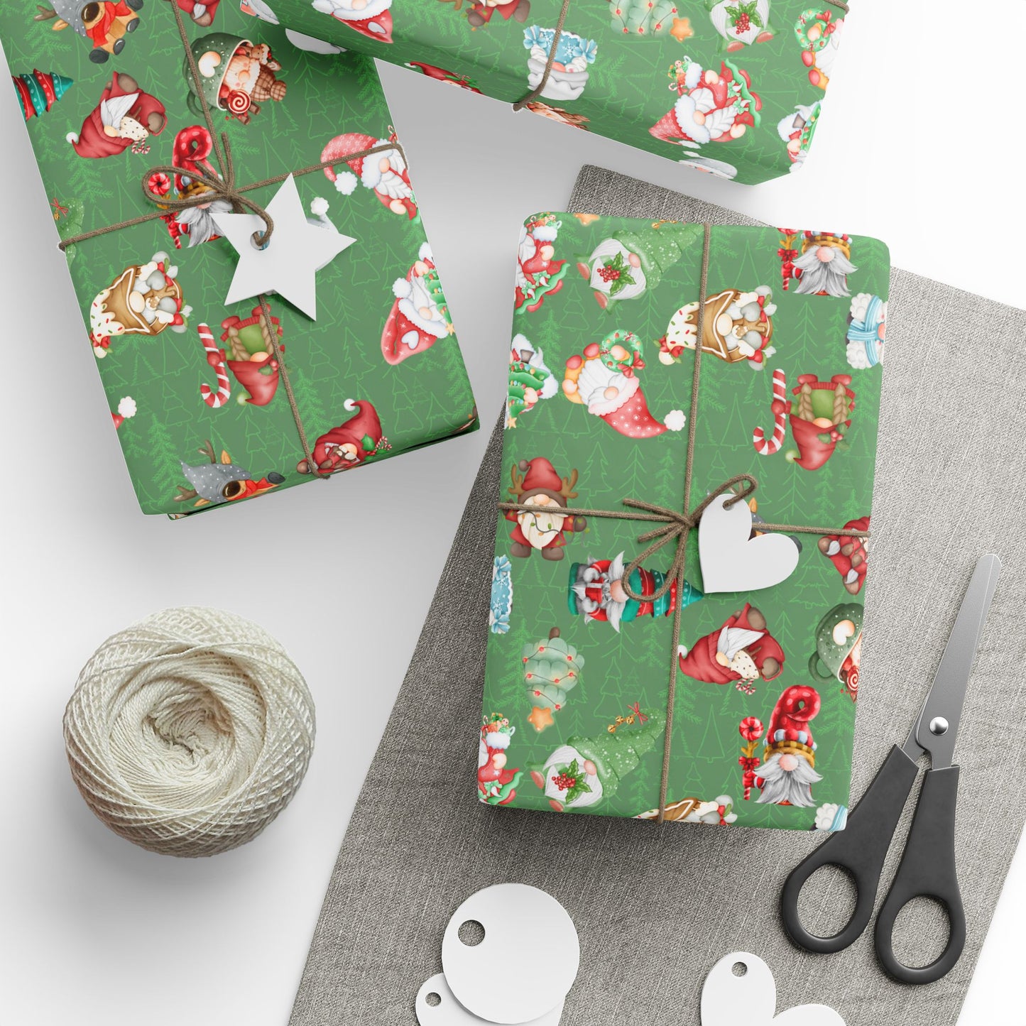 Wrapping Papers - Gnomemas Eve Delightful Gnomes Holiday Best Design