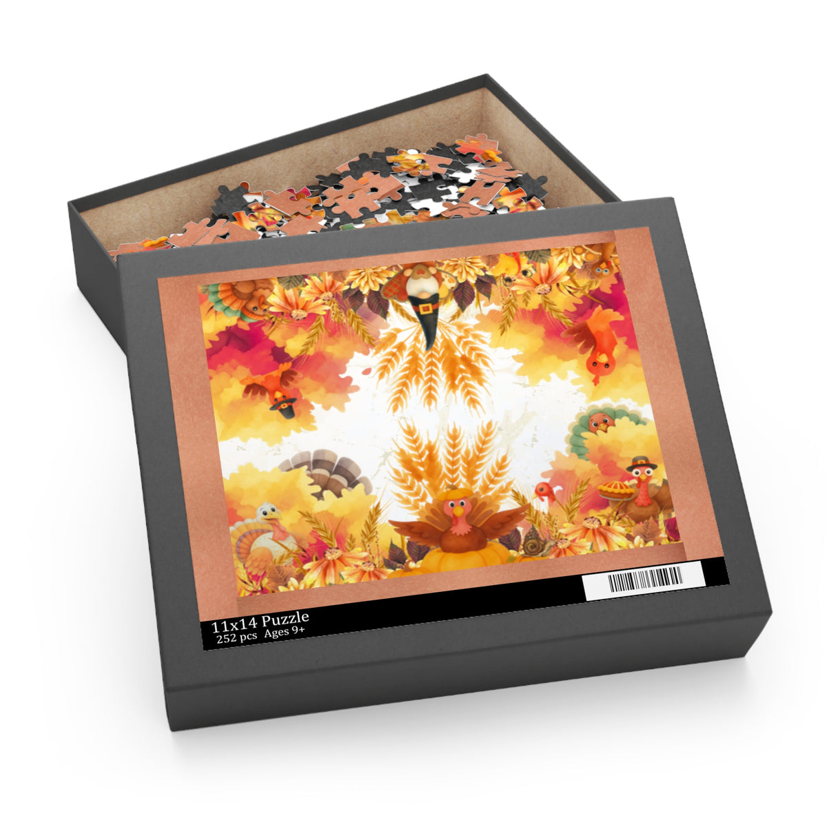 Turkey Hunt Puzzle — 252/500-Piece Jigsaw with Bunnies & Duckling