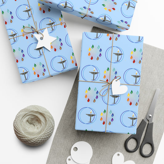 Flaming Chalice (Blue) | 8 ways | Gift Wrap Papers