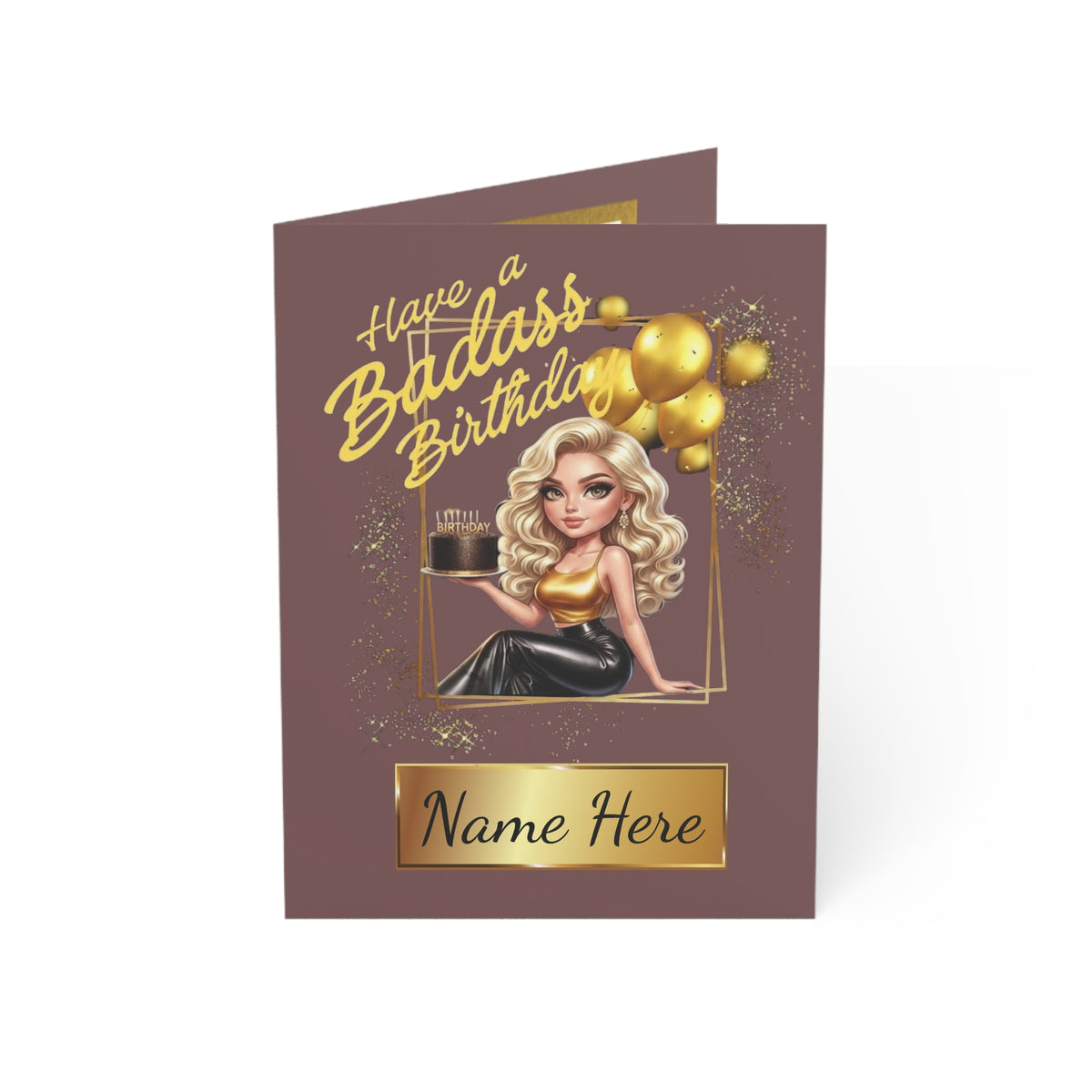 Badass Birthday (Hottie) Cards | Custom B-Day | Bombshell (1, 10 pcs)
