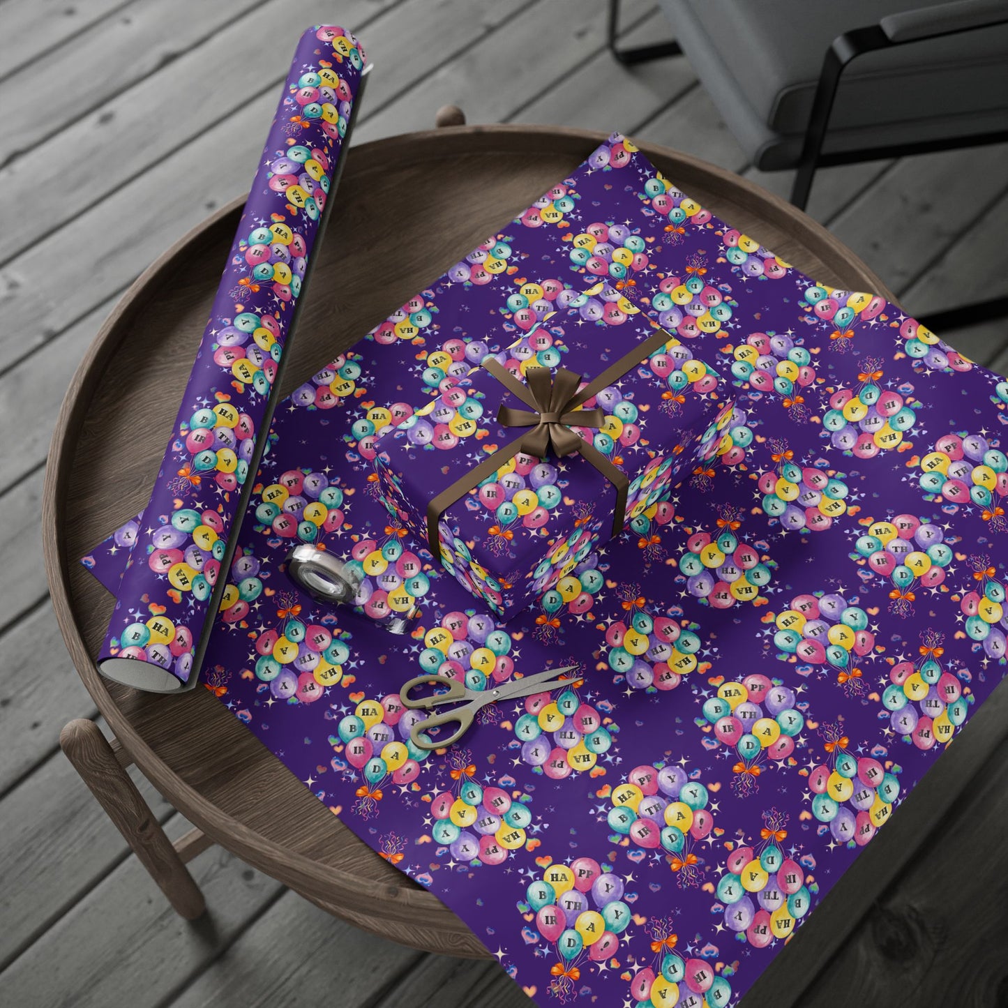 Birthday Balloons | Purple | Wrapping Papers