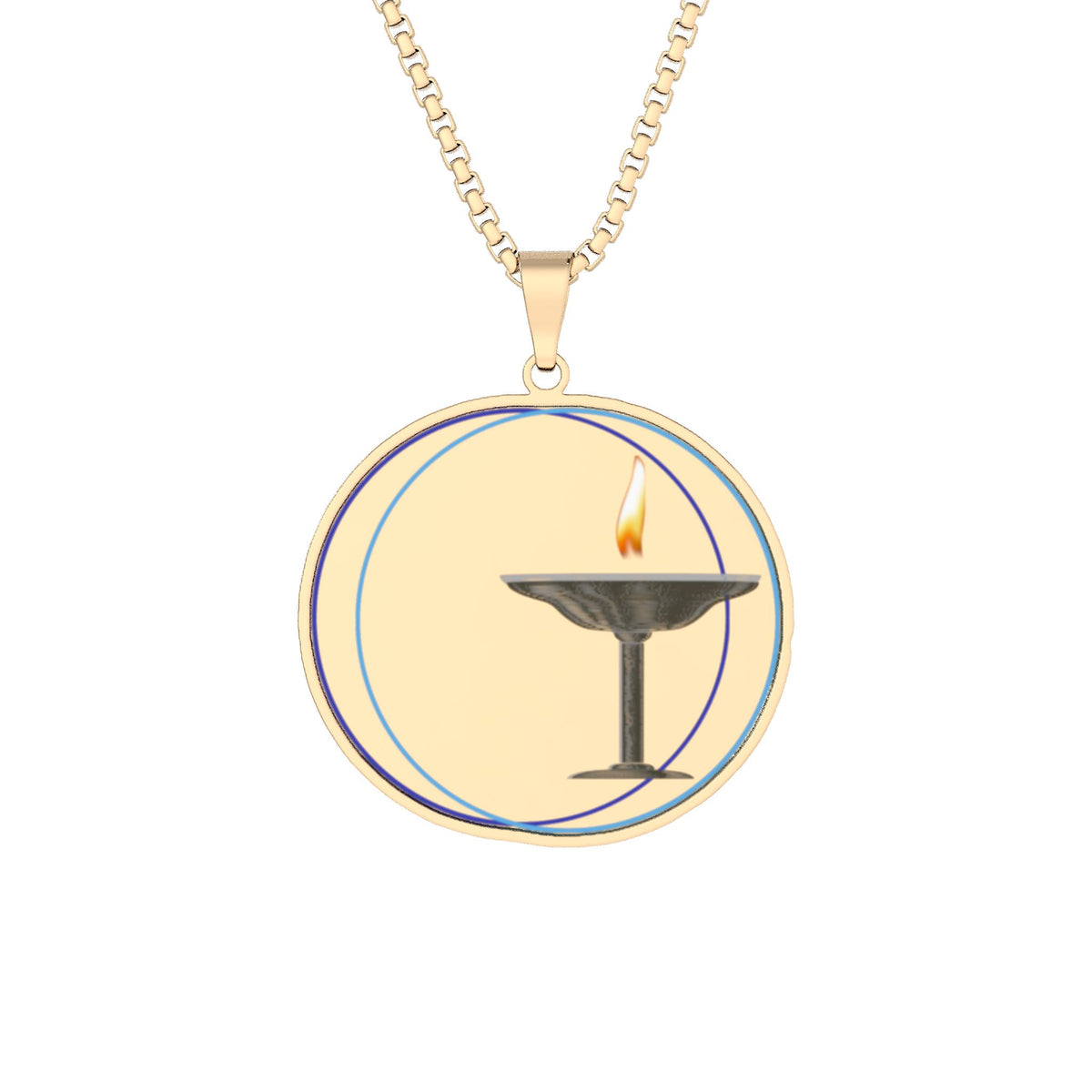 Flame Chalice Pendant Necklace
