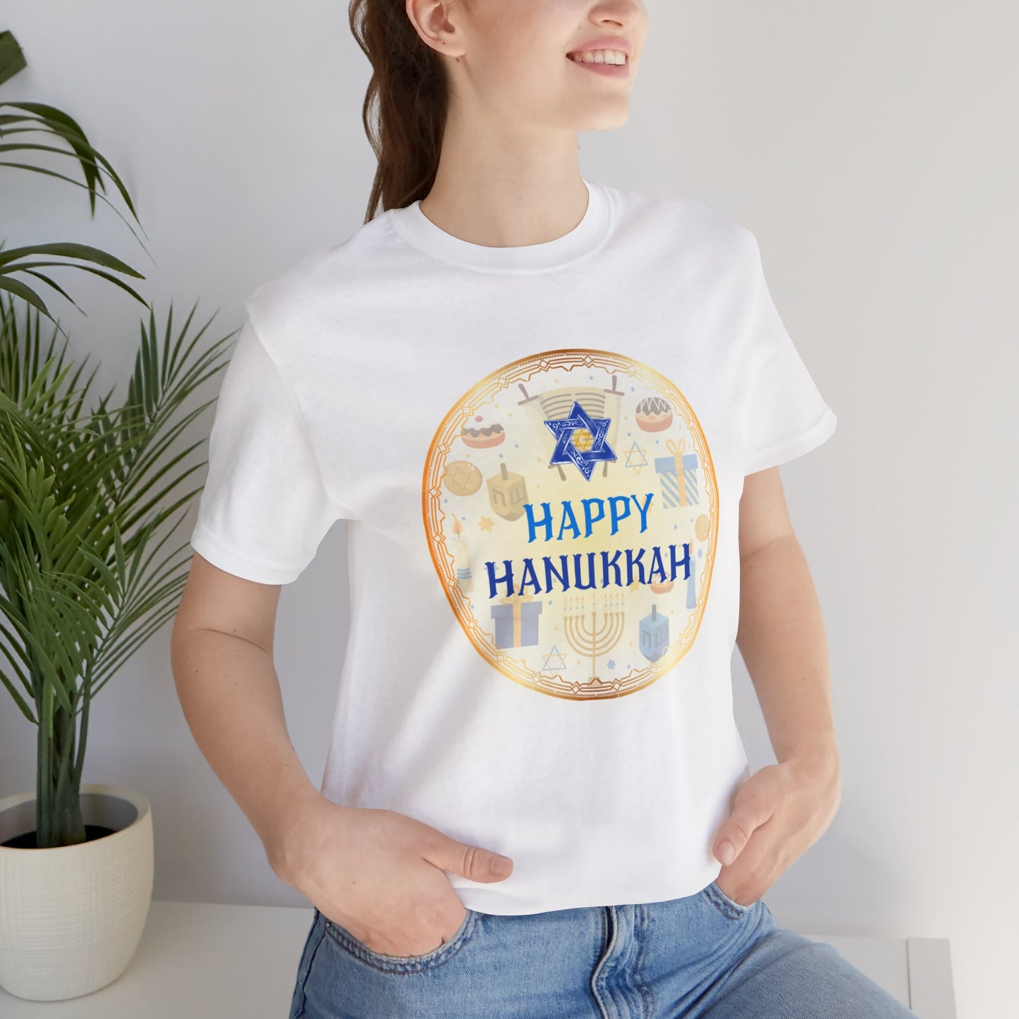 Hanukah / Jewish Inspired Short Sleeve Tee | Unisex Jersey