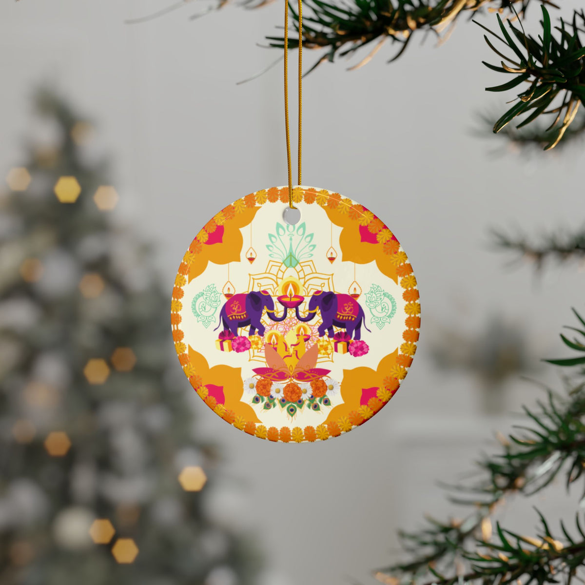 Elephant by Light | Heirloom Ceramic Ornaments (1pc, 3pcs)