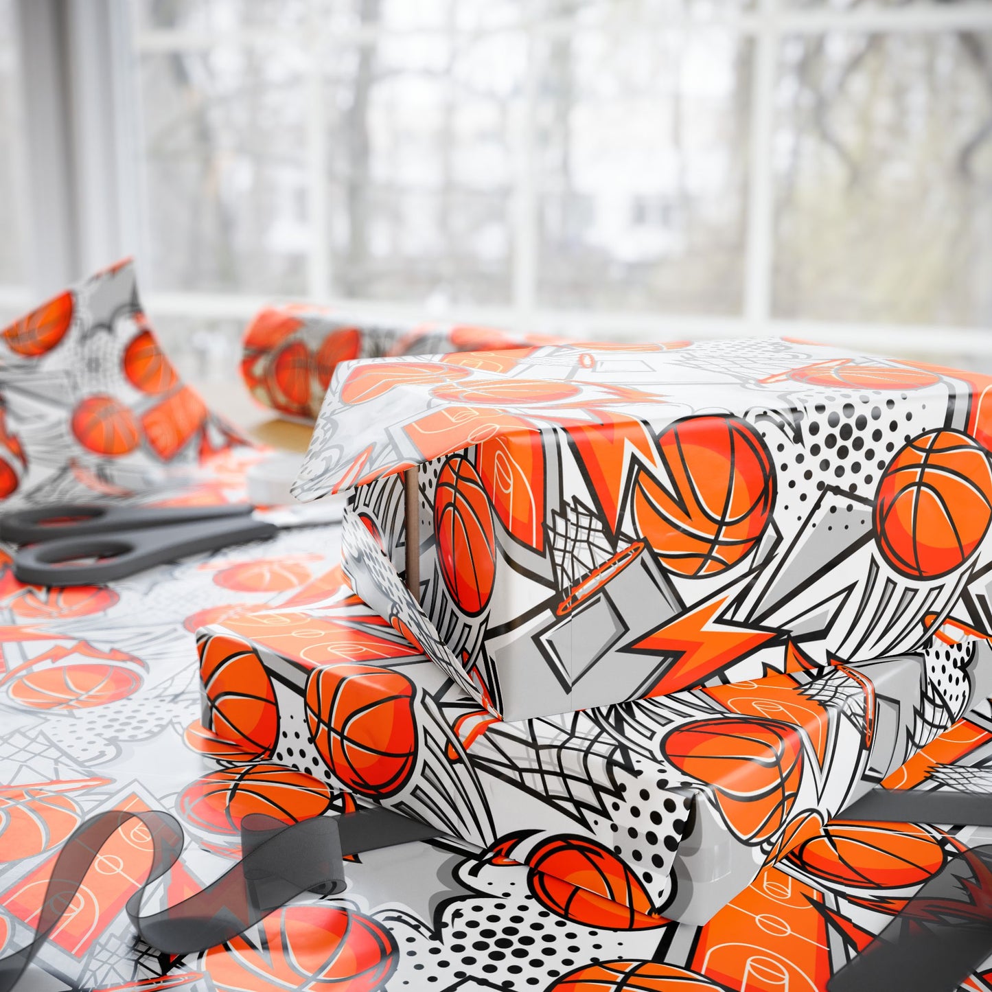 Basketball Lover Gift Wrap | VIP All Star | All Sports Athletic Wrapping Paper for Coaches, Players & Fans