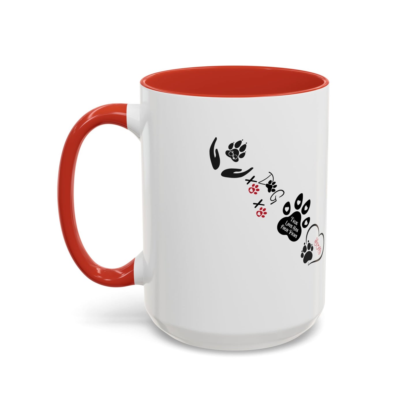 Dogs & Hearts Coffee Cup | Heart-Shaped Mug — Four Paws Heart-Shaped