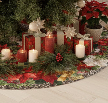 Poinsettia Garden | Tree Skirts