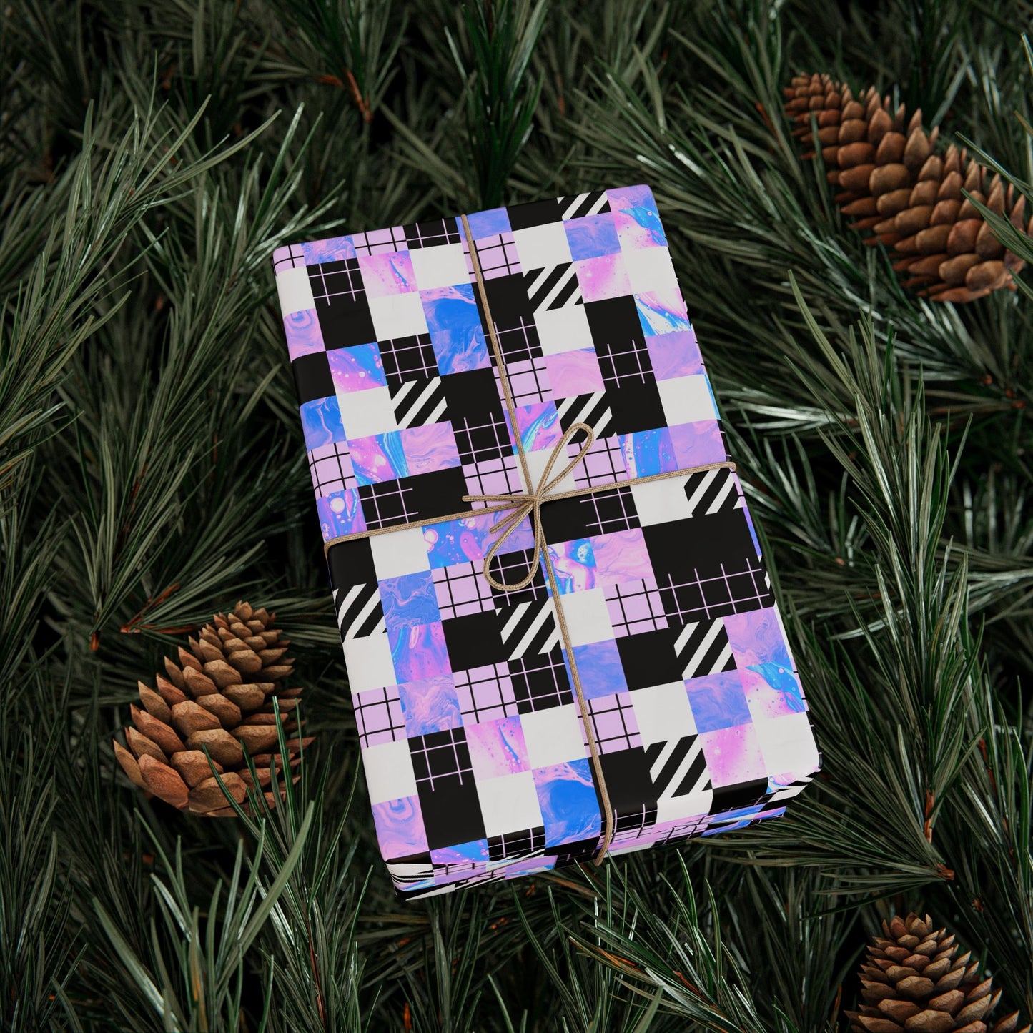 KPop DH Gift Wrap | K Pop for All Use | Colorful Pixel Gift Wrap (Bright Geometric Pattern)