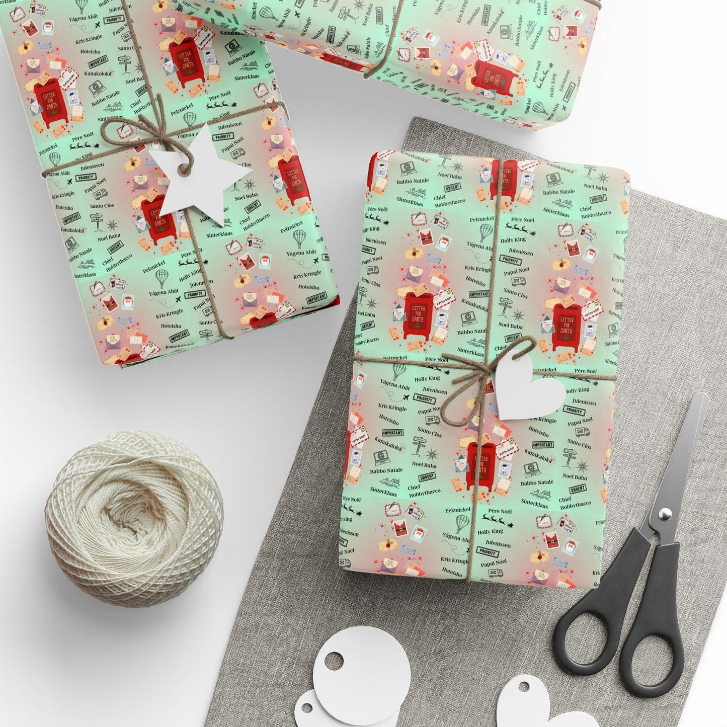 Letters to Santa | Santas of the World | Wrapping Paper