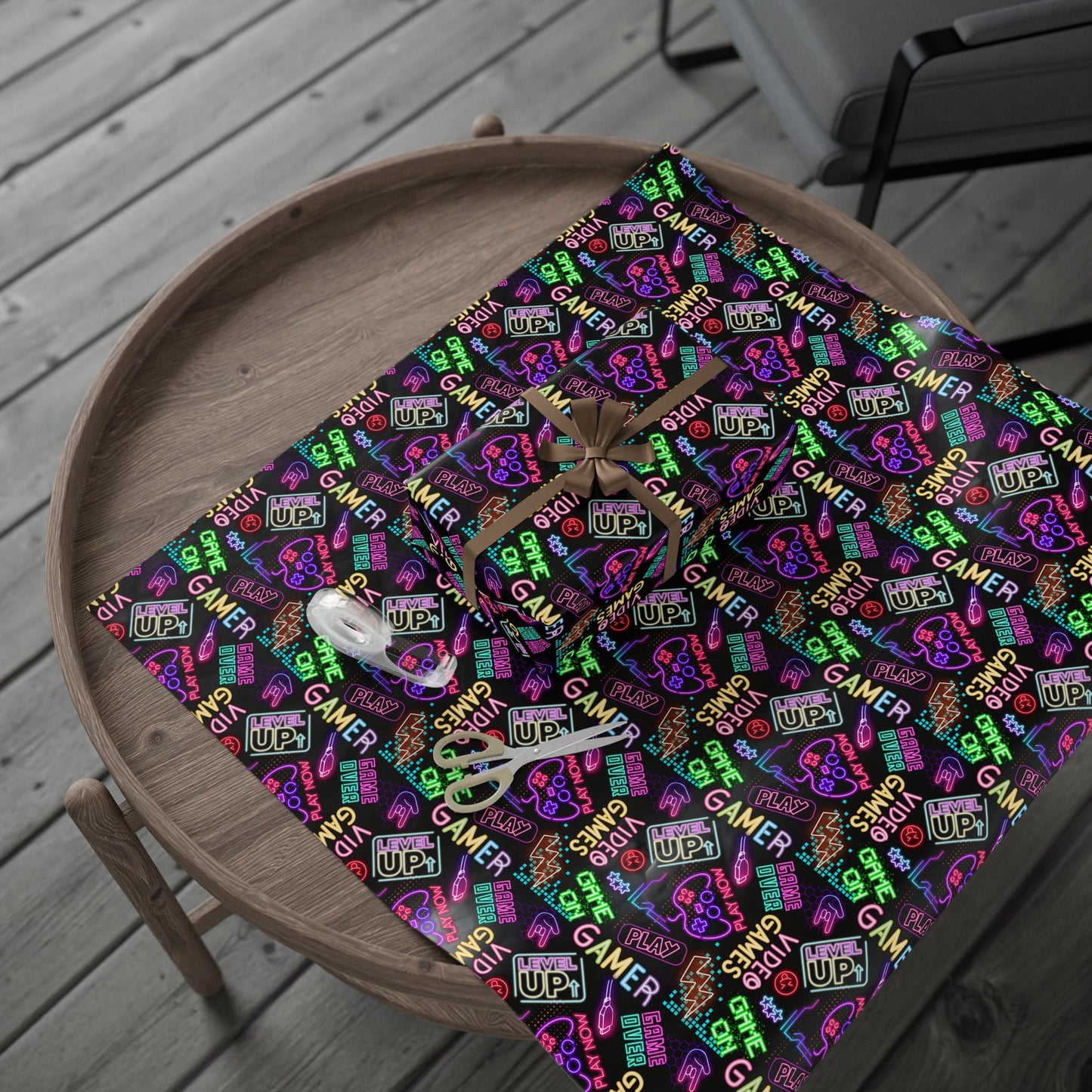 Gaming Cafe Gift Wrap | Join Like Subscribe Now | Gamers Lifetime Membership Wrapping Paper