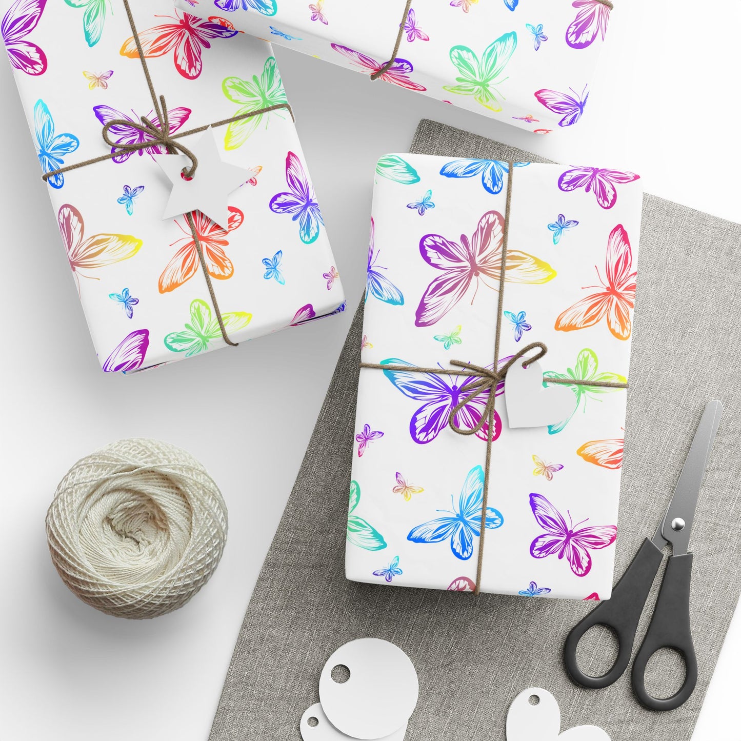 Butterfly Wrapping Paper — Baby Shower & Toddler Gift Wrap