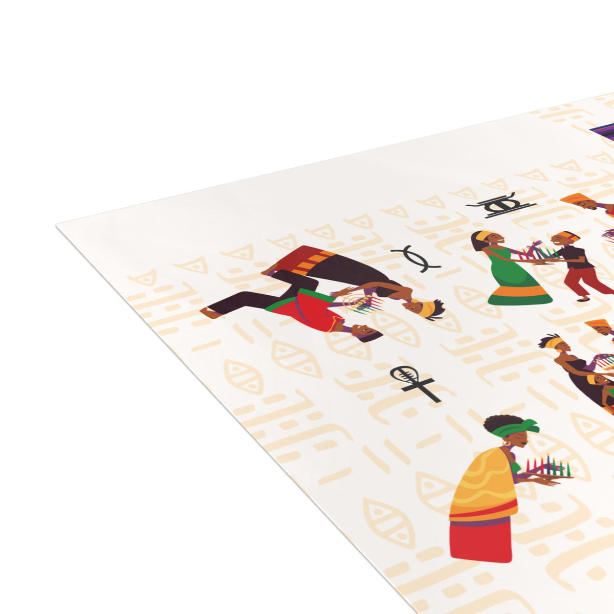 Joy of Kwanzaa | Kwanzaa Community Celebration | Afrocentric Family Unity Design | Personalized Greeting Cards (1, 10 pcs)