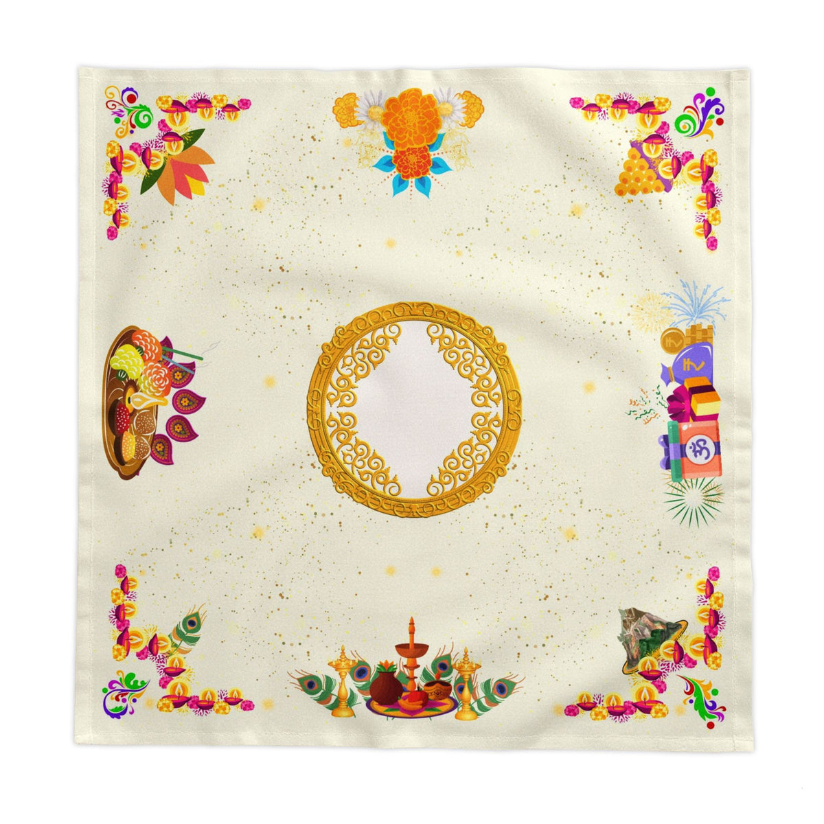 Indian Banquet Tablecloth | Puja Inspired | Celebration Table Decor