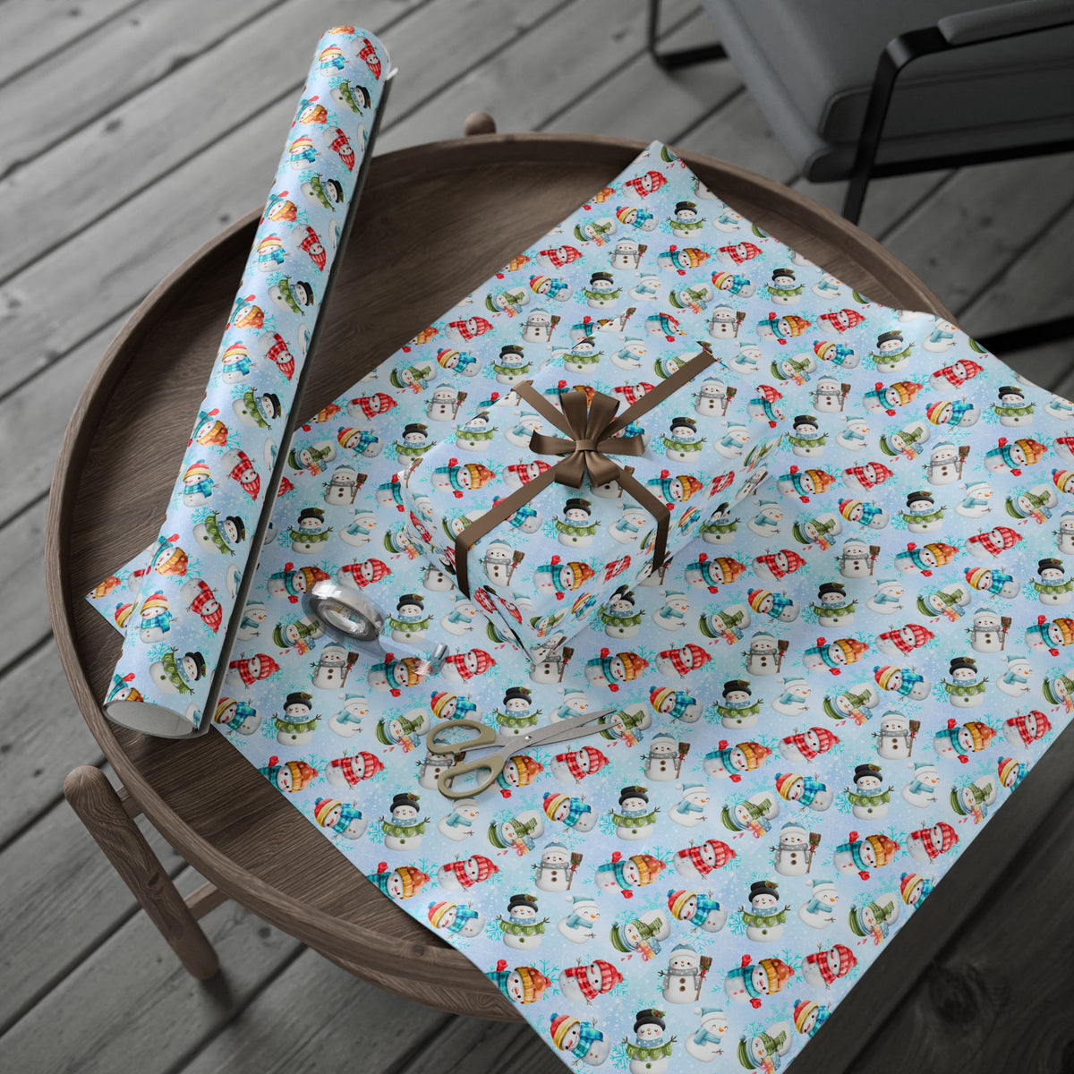 Snowmen at Play | Snowball Play and Cute Winter Land Fun | Gift Wrapping Papers
