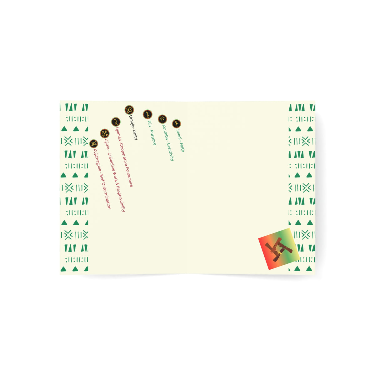 Joy of Kwanzaa | Kwanzaa Community Celebration | Afrocentric Family Unity Design | Personalized Greeting Cards (1, 10 pcs)