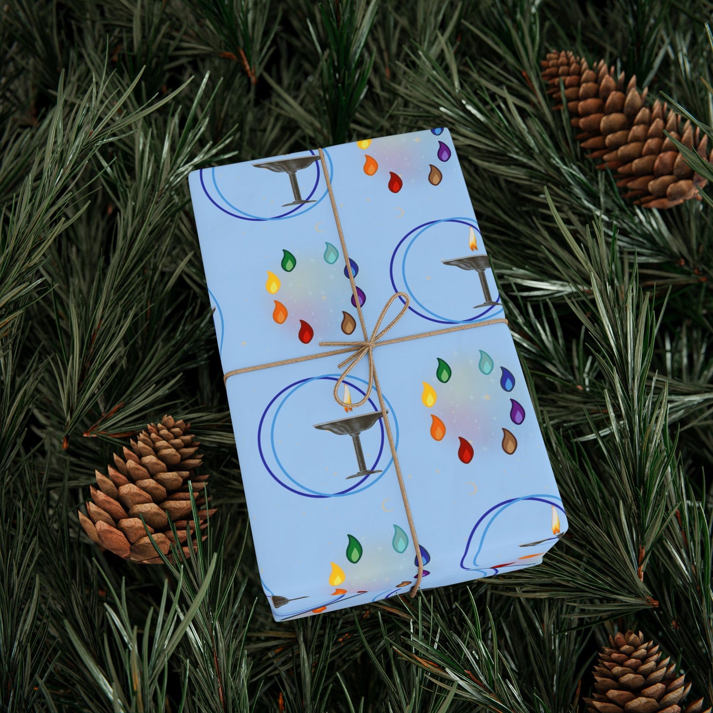 Flaming Chalice (Blue) | 8 ways | Gift Wrapping Papers