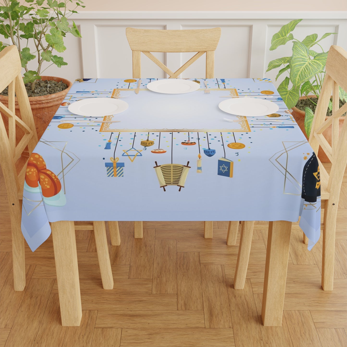 Hanukah Feast | Jewish Inspired | Tablecloth