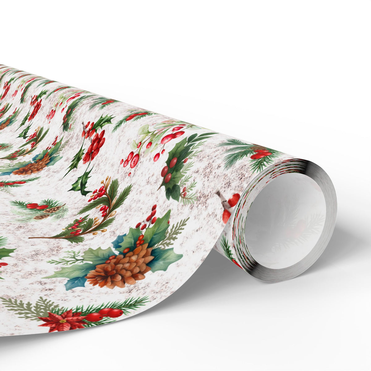 Berries and Pine Gift Wrap | Winter Season Wrapping Paper