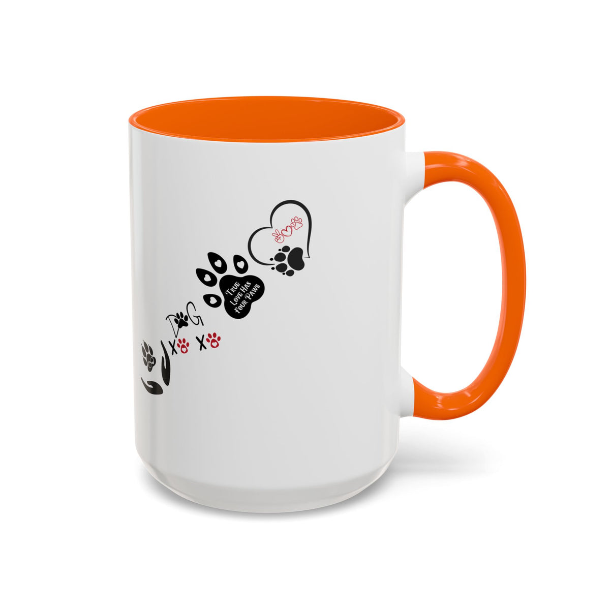 Dogs & Hearts Coffee Cup | Heart-Shaped Mug — Four Paws Heart-Shaped