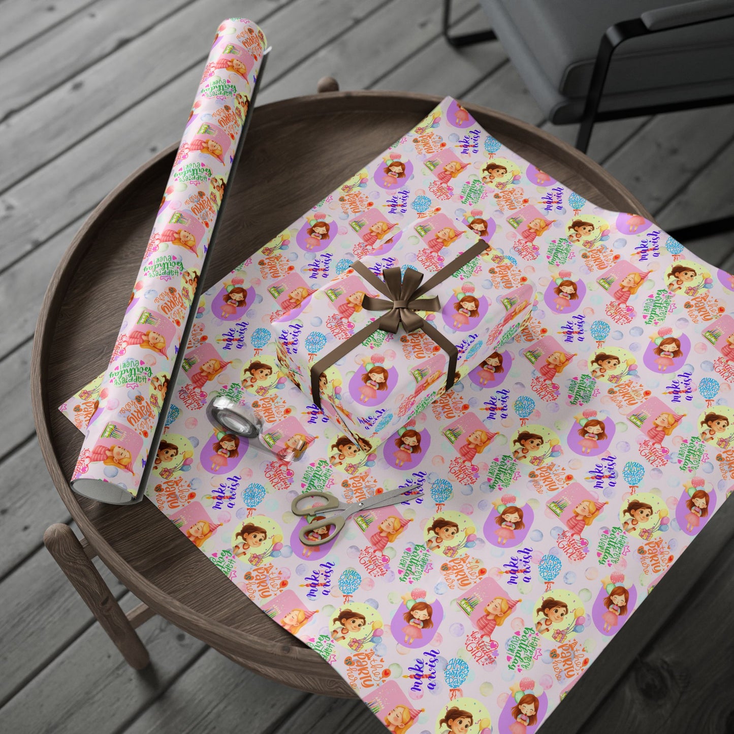 Little Princess Party |  Party Girl Wishes | Wrapping Paper