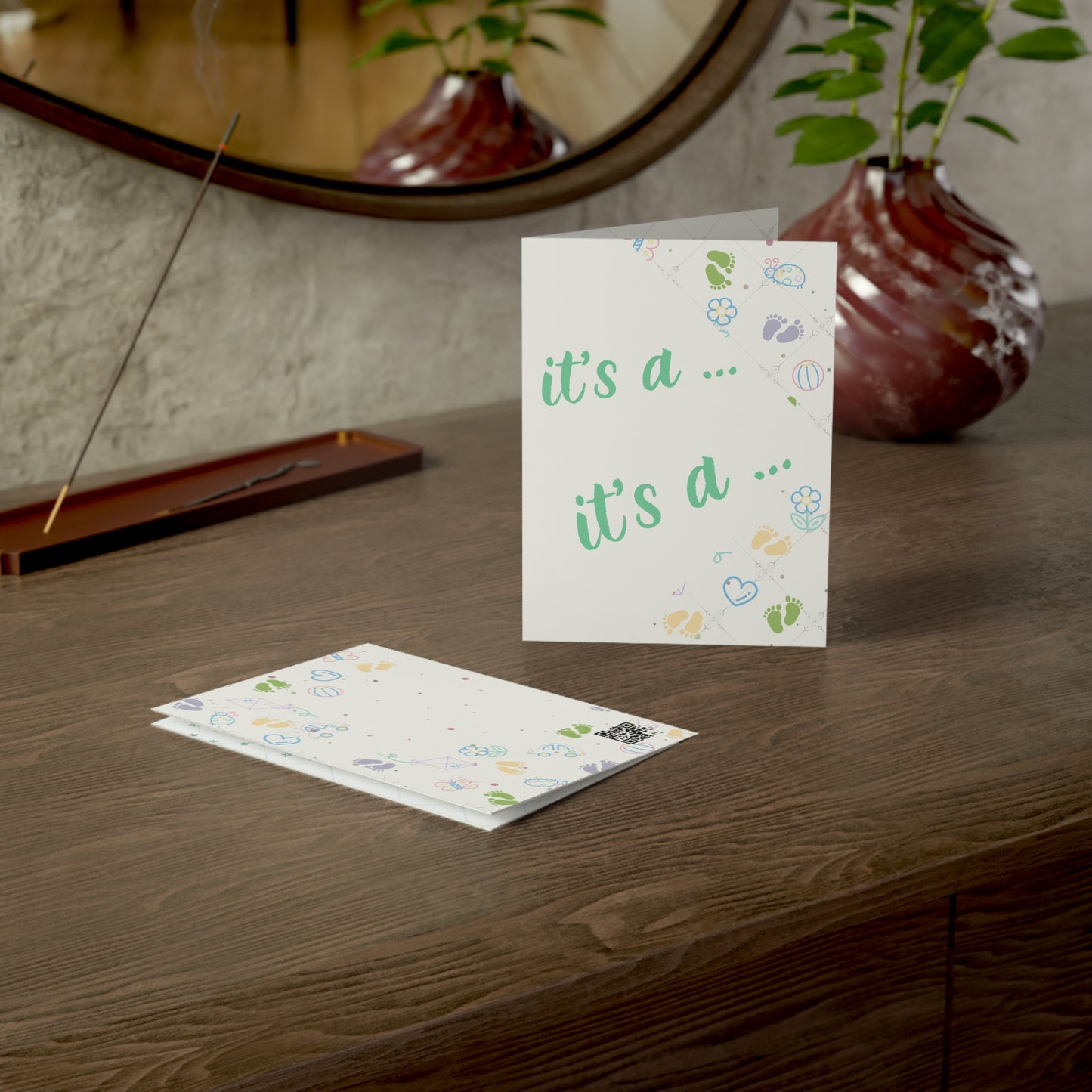 Surprise It’s a Boy Gender Reveal Greeting Cards — Pack of 1/10/30/50