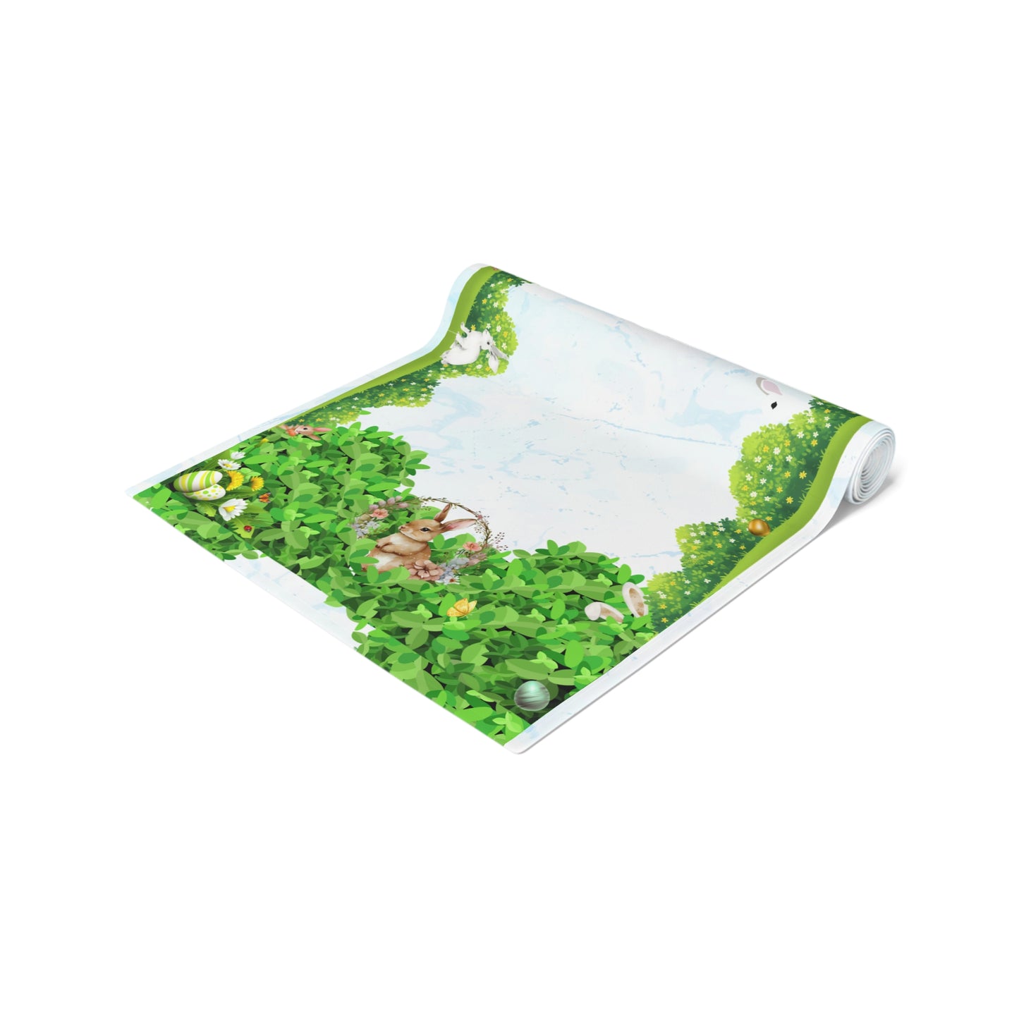 Easter Spring Garden Table Runner | Egg Hunt Table Game | Count the Rabbits and Eggs Hidden in the Decor