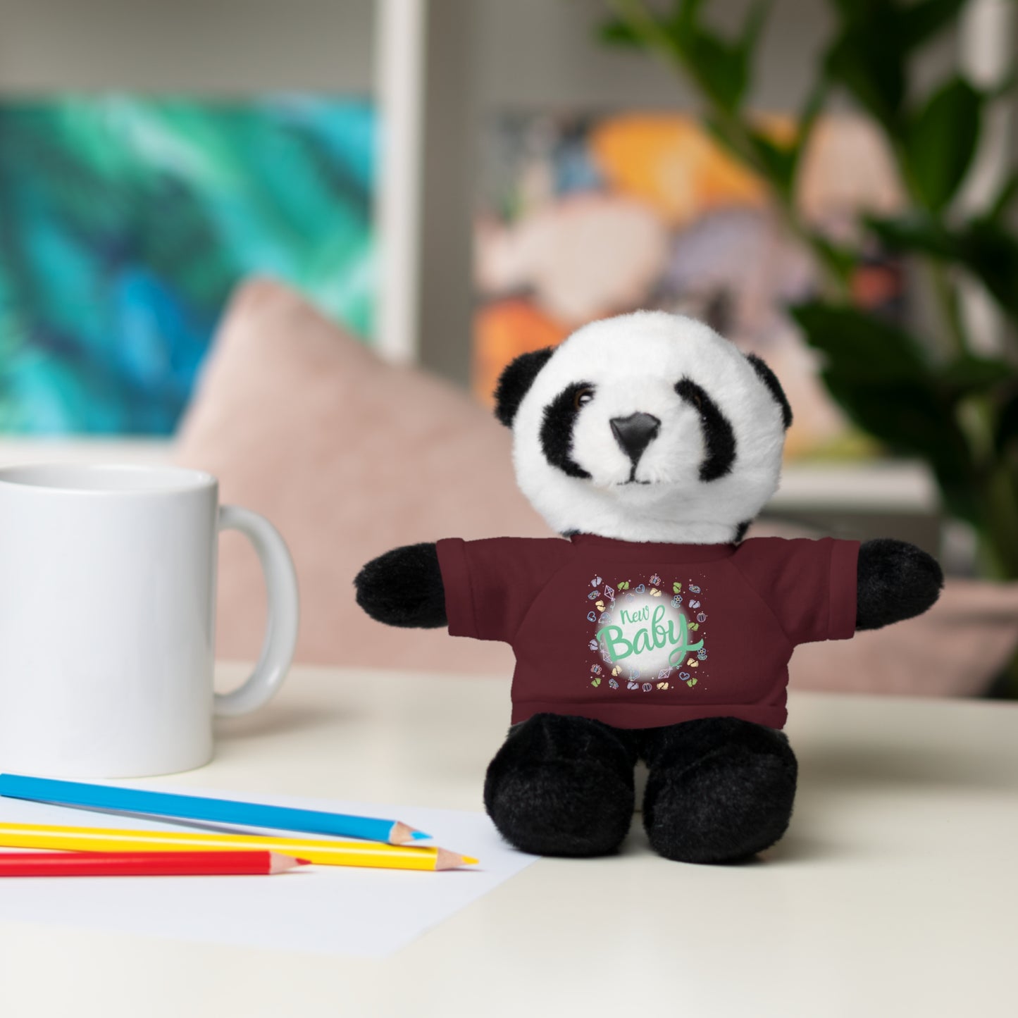 New Baby | Plush Toy with T-Shirt (10 Colors, 6 Animals)