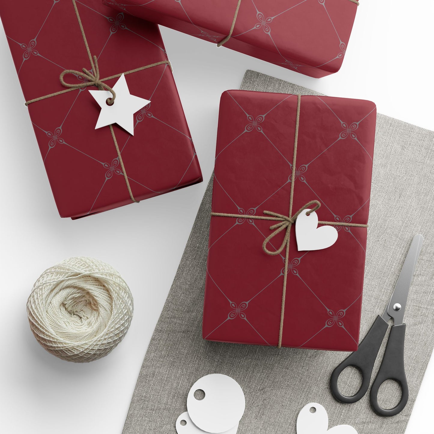 Lattice Red Wrapping Paper |  Simply Elegance Gift Wrap