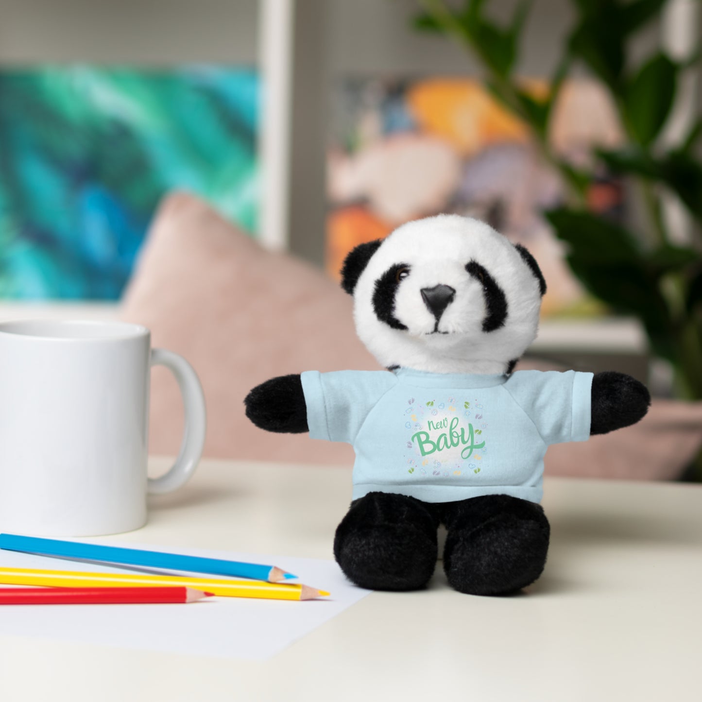 New Baby | Plush Toy with T-Shirt (10 Colors, 6 Animals)