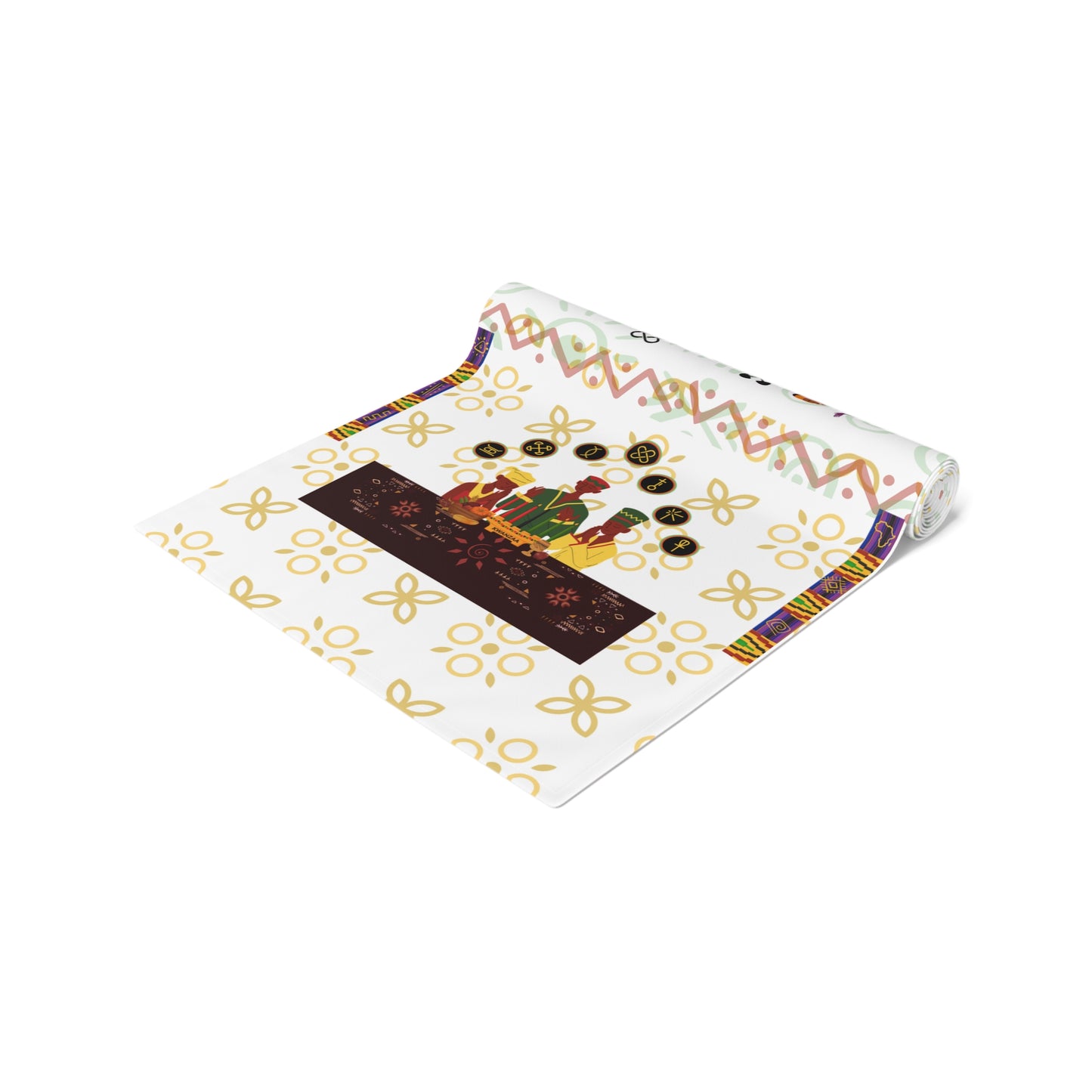 Table Runner - Village Values | What a Community Stand For, Kwanzaa Joyous Love Decor