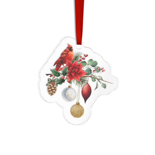 Holiday Cardinal | Charming Red| Acrylic Ornament