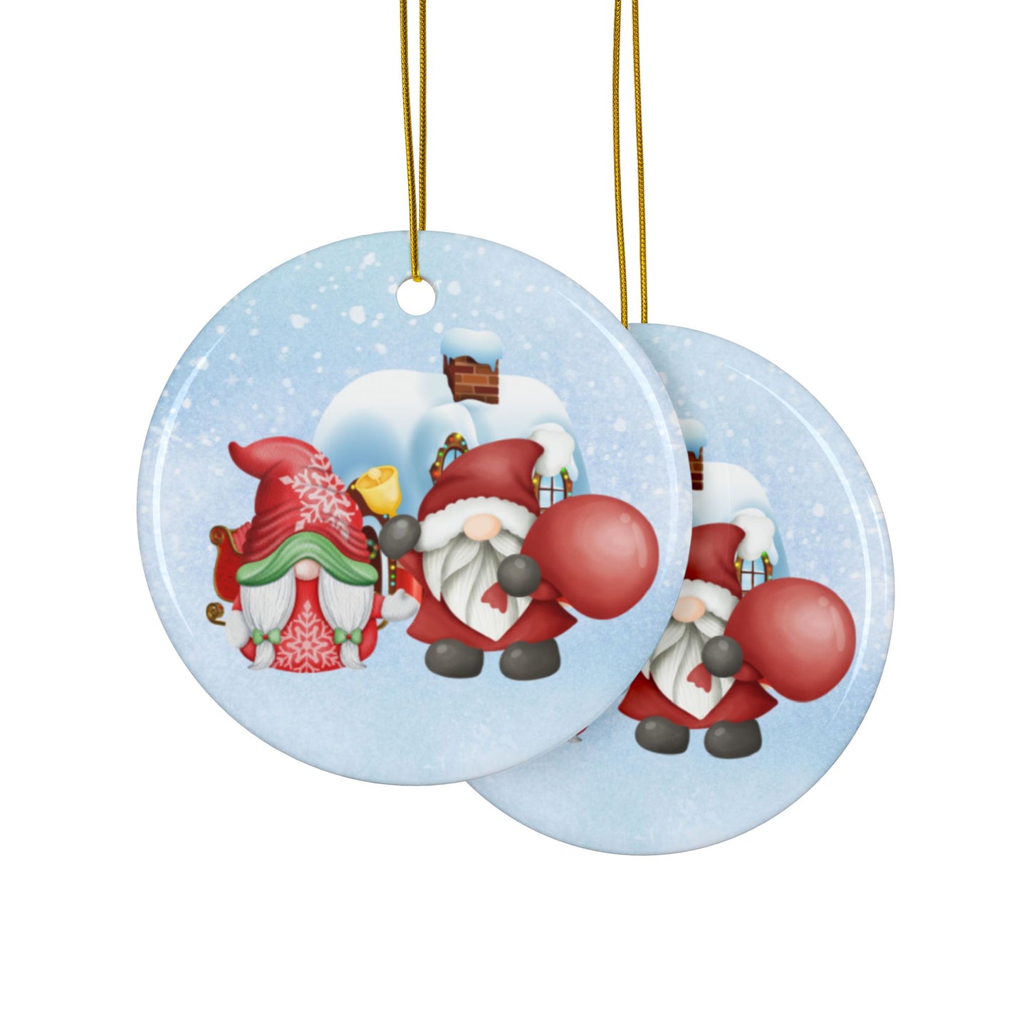 Gnome Clause and Mrs. Clause | Heirloom Ceramic Ornaments (1pc, 3pcs, 5pcs, 10pcs)