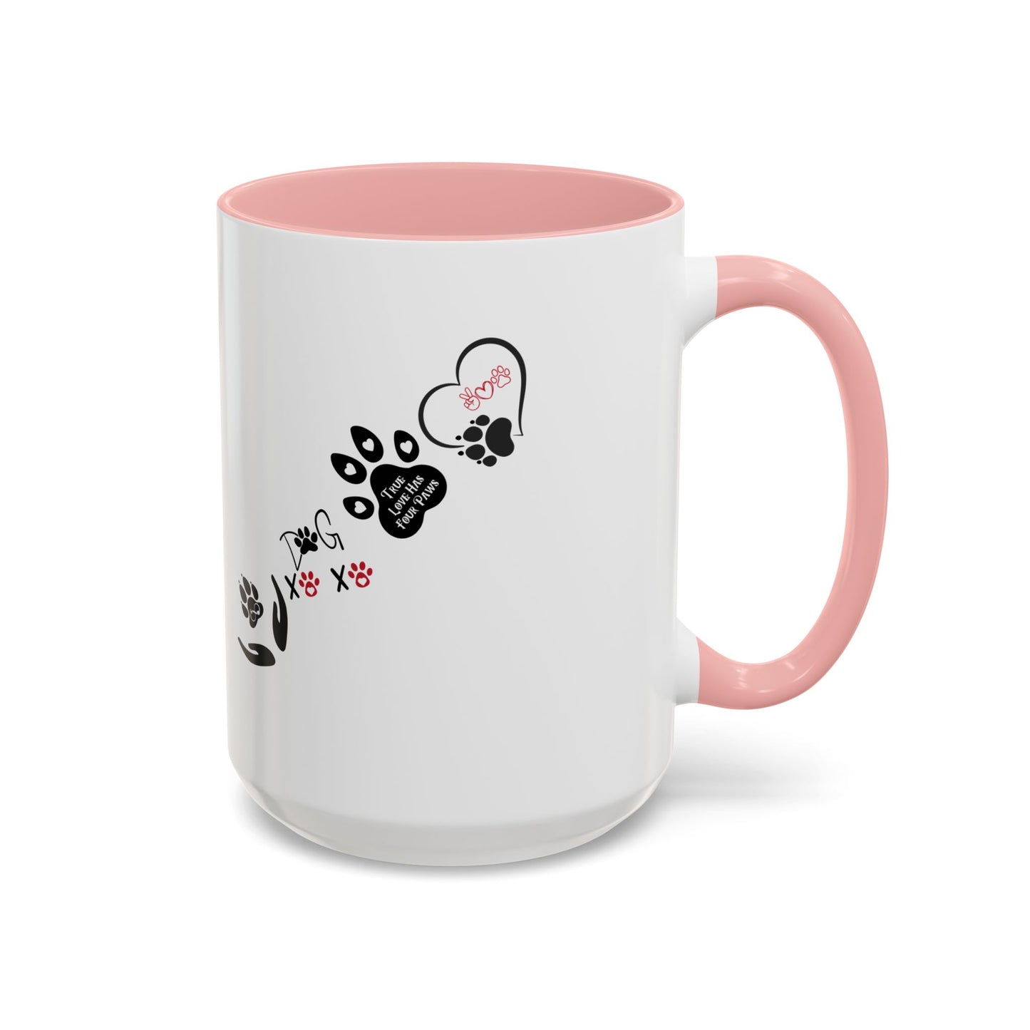 Dogs & Hearts Coffee Cup | Heart-Shaped Mug — Four Paws Heart-Shaped