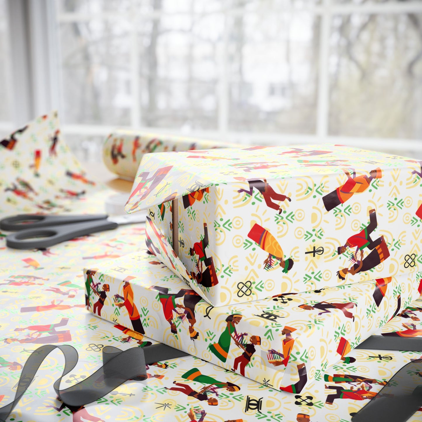 Family Kinara | Kwanzaa Inspired | Wrapping Paper