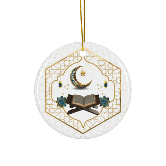 White & Gold | Muslim Inspired | Heirloom Ceramic Ornaments (1pc, 3pcs, 5pcs, 10pcs)