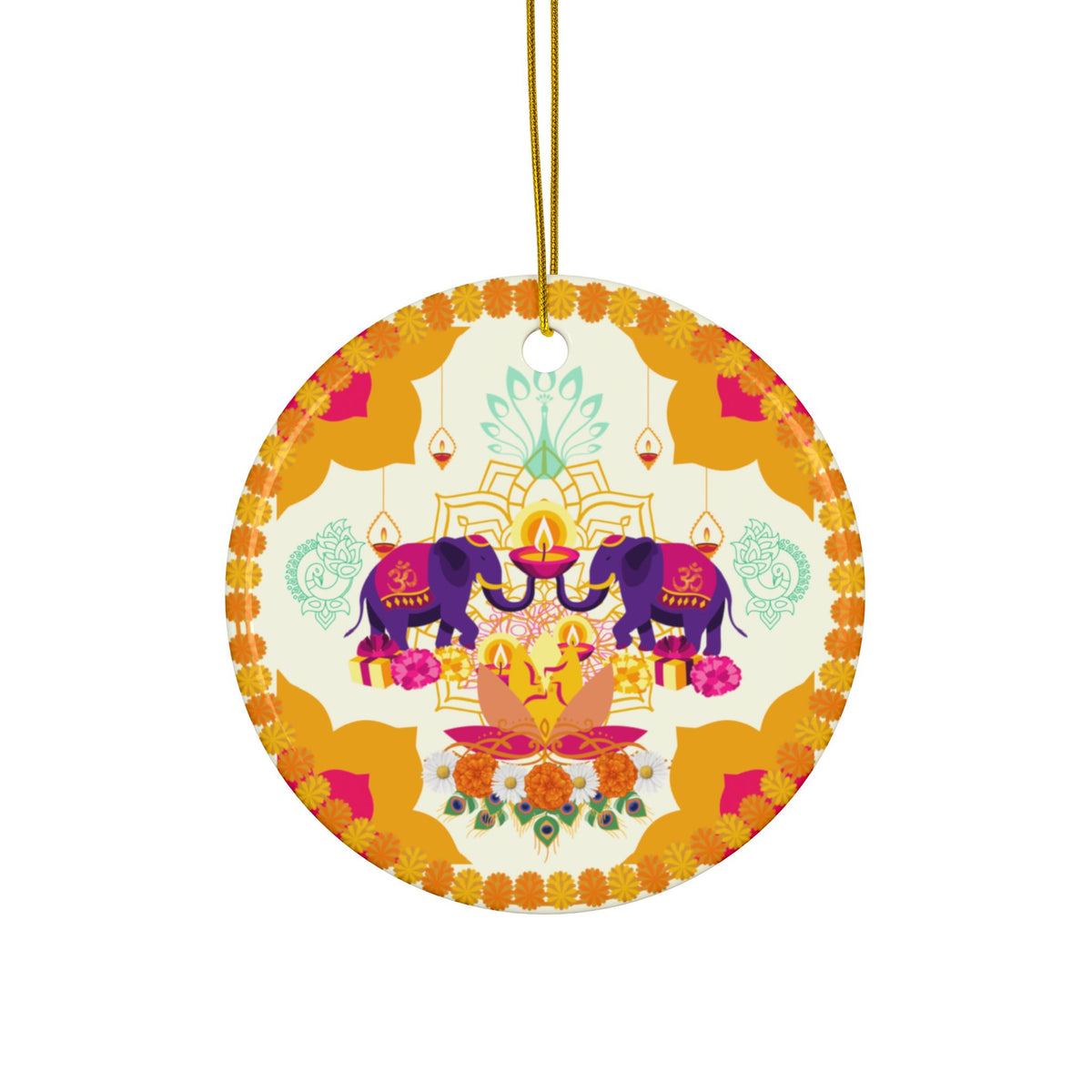 Elephant by Light | Heirloom Ceramic Ornaments (1pc, 3pcs)