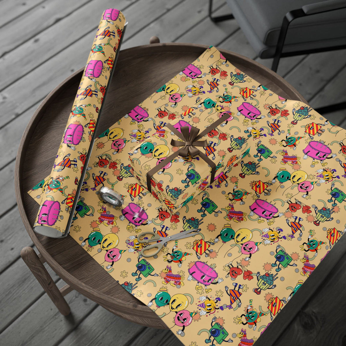 Loonies Birthday Party Gift Wrap | The Yellow Funnies | Cartoonist Wrapping Paper